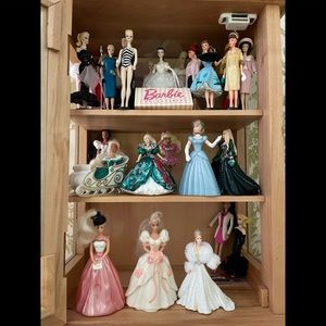 Mini Barbie collection wood case included.